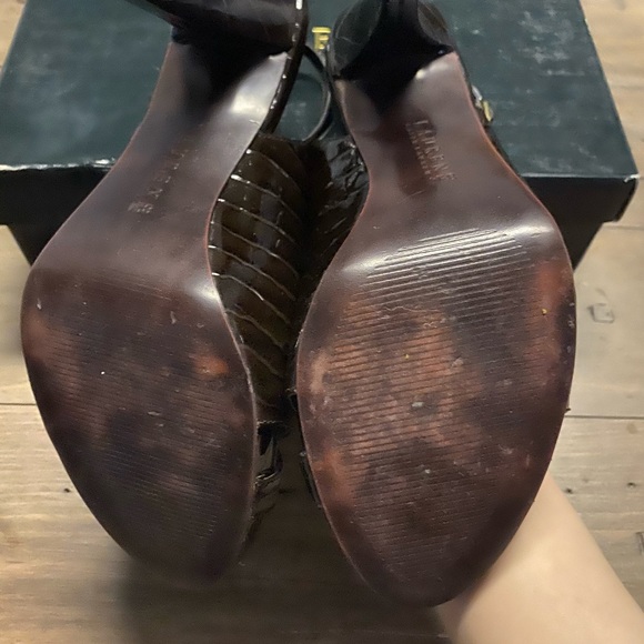 Lauren Ralph Lauren Patent Leather Heeled Sandals - Picture 4 of 5